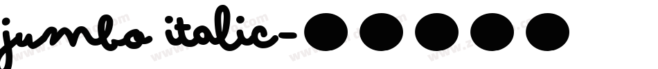 jumbo italic字体转换